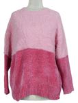 Dámsky svetloružová -ružový chlupato-žinylkový sveter George