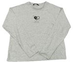 Svetlosivé melírované tričko so yin yang srdcem George