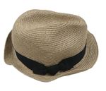 Béžový trblietavý klobúk s mašlou M&S vel.116-140