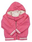 Ružová šušťáková jarná bunda s kapucňou Impidimpi