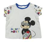 Bielo-modré tričko s Mickeym Disney